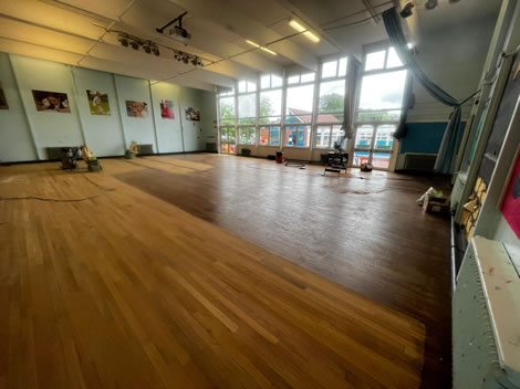 hall floor sanding