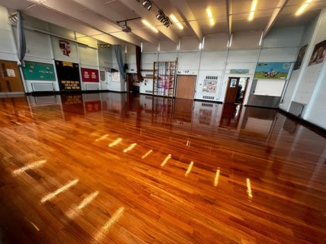 school floor renovated