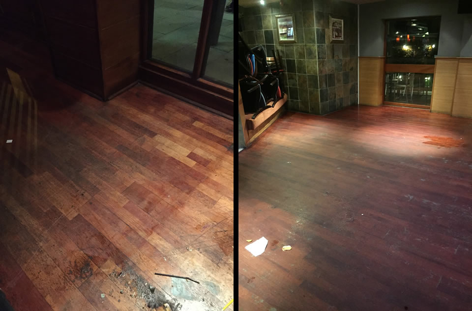 sanded JD Wetherspoon floor