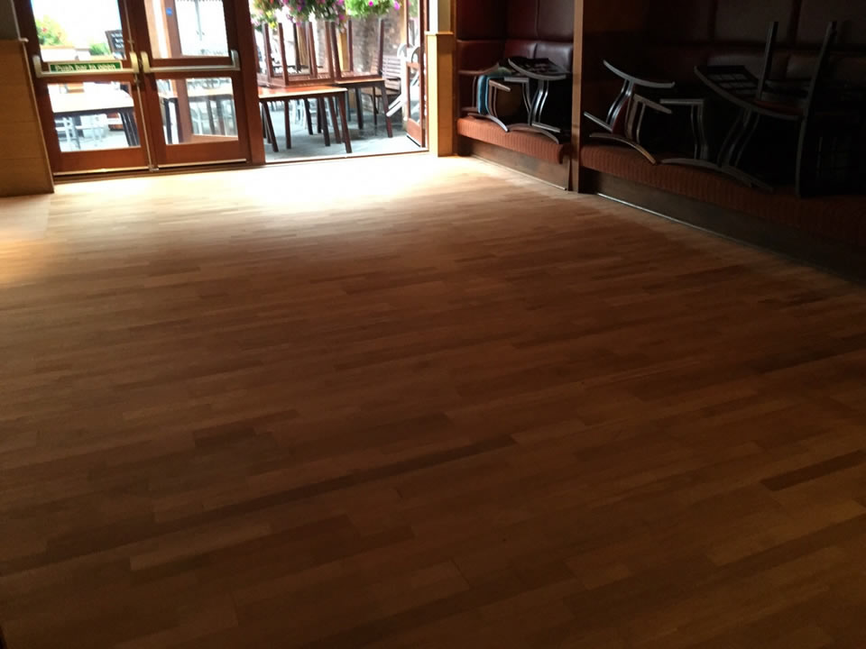 Varnish wooden floor