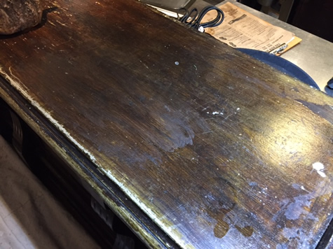Bar surface in need of restoration