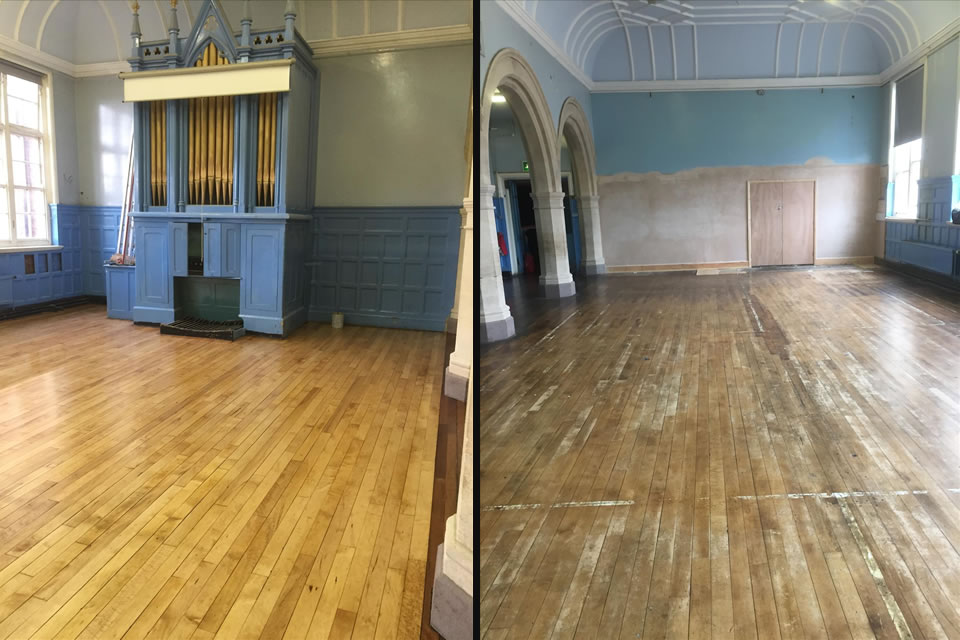 School hall flooring