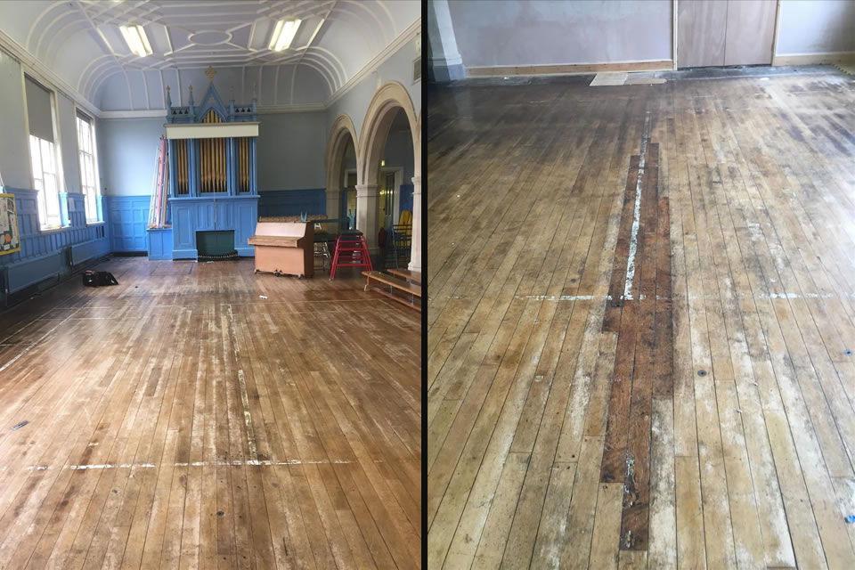 School floor renovation