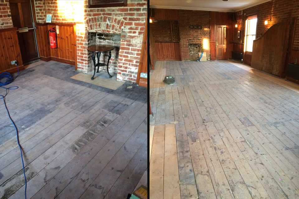 pub wooden flooring