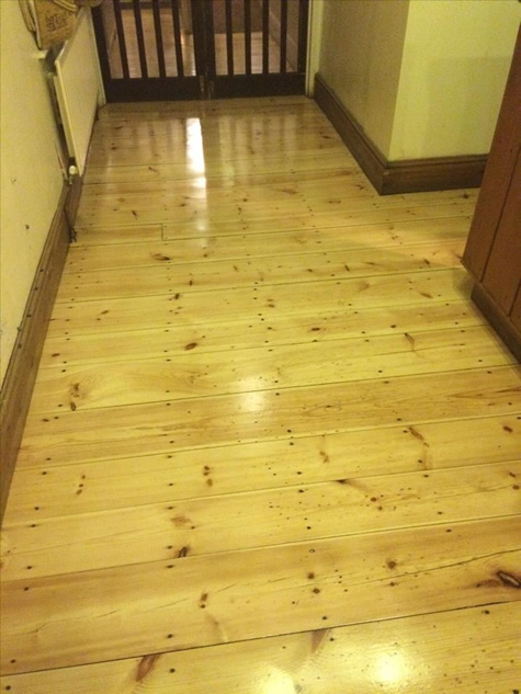 renovated hotel wooden floor