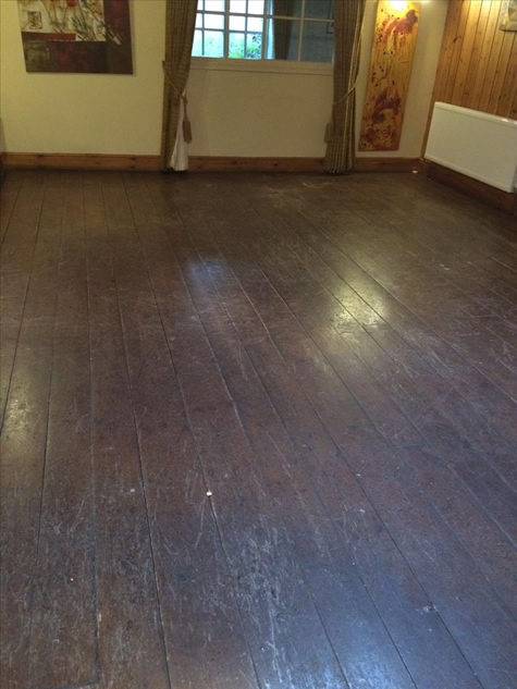 restaurant floor prior to work
