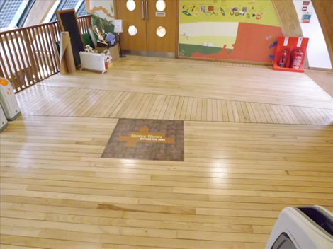 wooden visitor centre floor