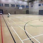 Leicester sports hall sanding