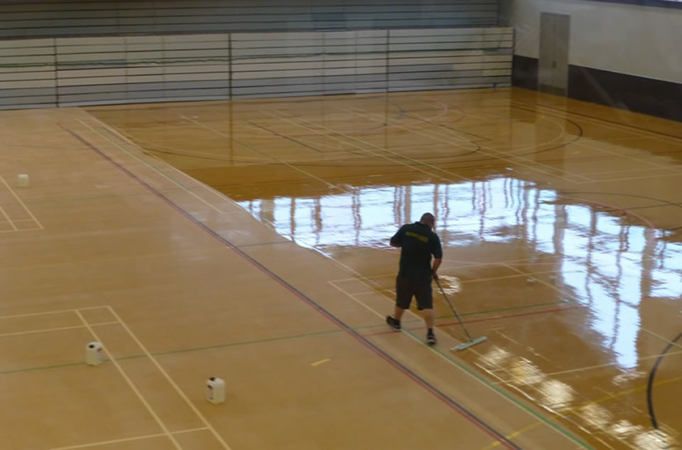 sports hall coating wales