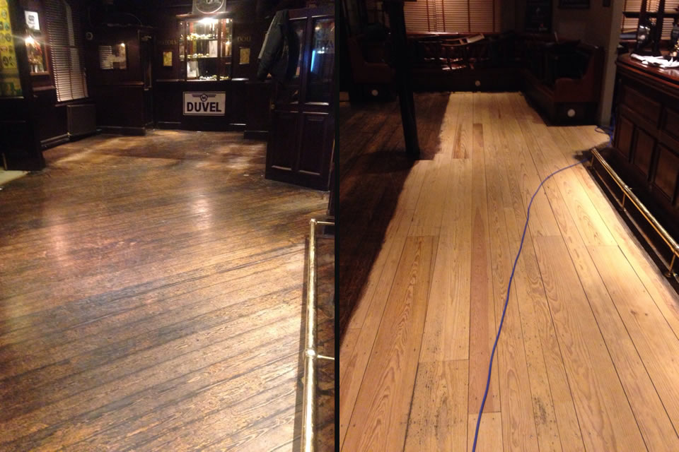 Wooden floor renovation, London
